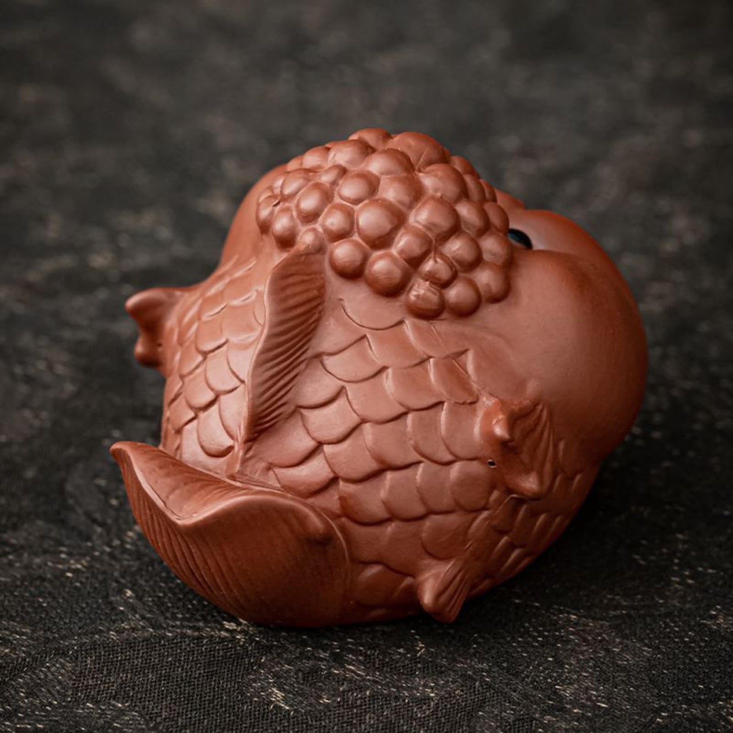 Goldfish Spit Bubbles Red Tea Pet Figurine 6.5cm Tea Table Wealth Decor Tea Play