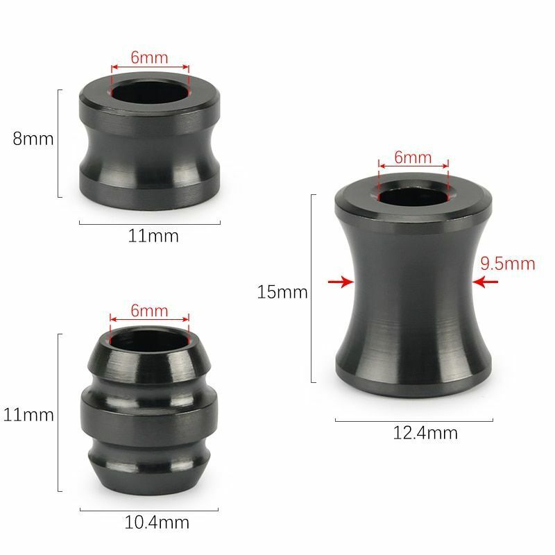 Black Titanium Alloy Knife Beads Paracord Umbrella Rope Thread Zipper Accessorie
