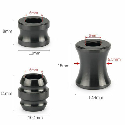 Black Titanium Alloy Knife Beads Paracord Umbrella Rope Thread Zipper Accessorie