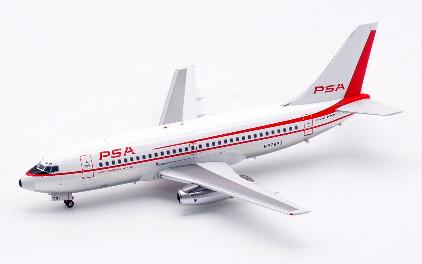 1:200 InFlight PSA Boeing 737-200 Passenger Airplane Diecast Aircraft Model