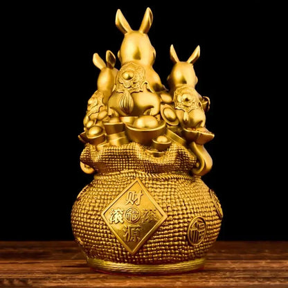 Lucky Copper Animal Ornaments Home Living Bedroom Feng Shui Sculptures Ornaments