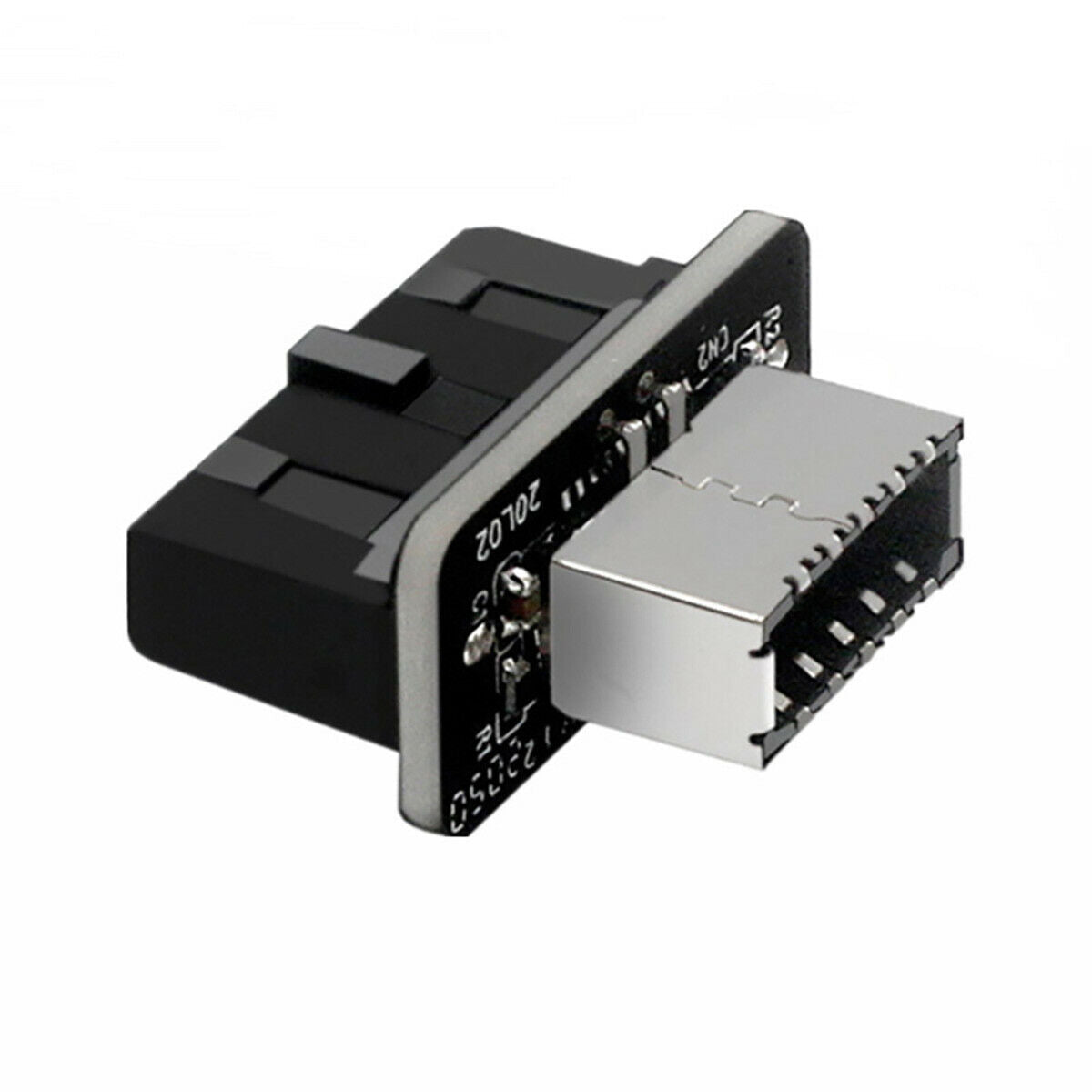 USB 3.0 19Pin/20Pin to Motherboard Connector TYPE-E Front Panel 90Degree Adapter