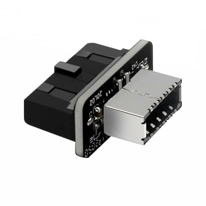 USB 3.0 19Pin/20Pin to Motherboard Connector TYPE-E Front Panel 90Degree Adapter