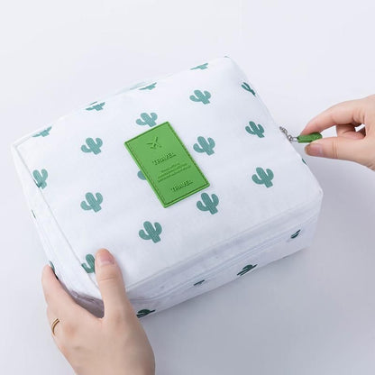 Cosmetic Bag Waterproof Zipper Makeup Purse Multifunction Organizer Traveling