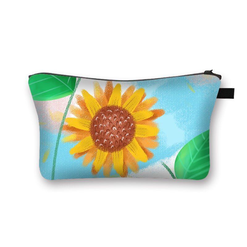 Woman Waterproof Makeup Bag Fashion Yellow Black Cosmetic Pouch Travel Organizer