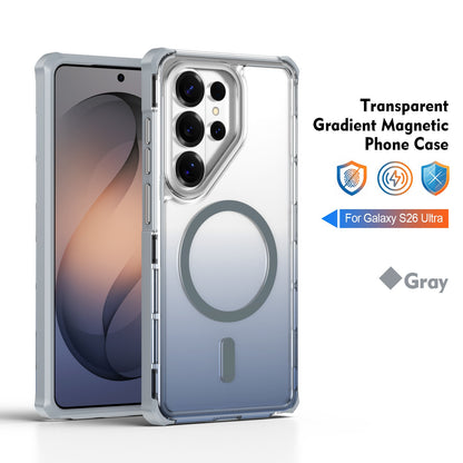 For Samsung S26 Ultra/25/24/23 Gradient Color Magnetic Transparent Phone Case