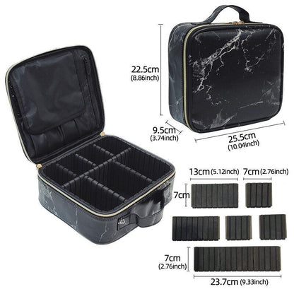 Pattern Cosmetic Bag Partition Multi Functional Traveling Storage Makeup Cases