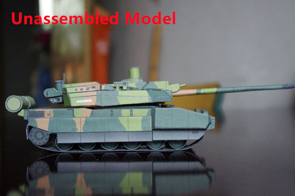 1:43 French Leclerc Main Battle Tank Paper Model Unassembled Military Ornaments