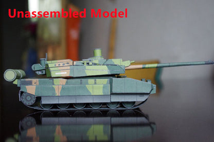 1:43 French Leclerc Main Battle Tank Paper Model Unassembled Military Ornaments