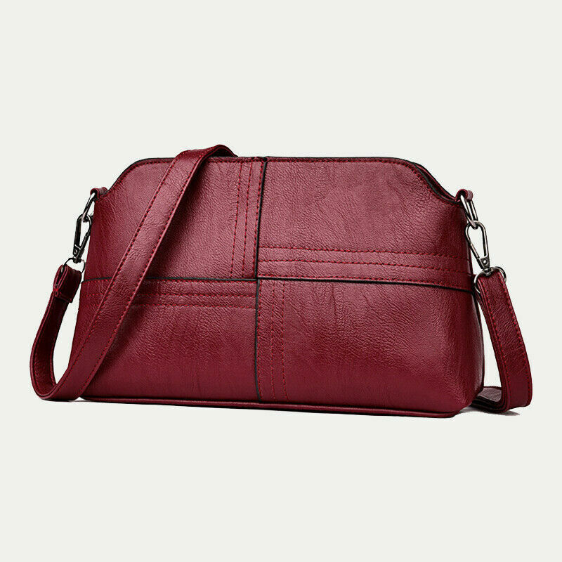 Messenger Bags Crossbody PU Leather Black Handbags for Women Shoulder Bag