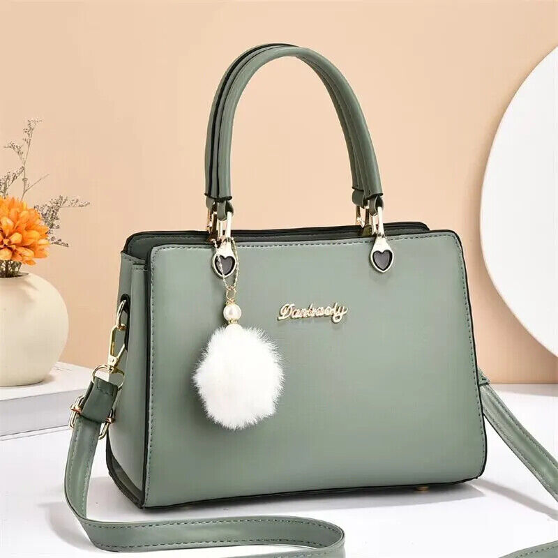 Women Plush Handbag Bag Stylish Purse Tote Bag PU Top Handle Shoulder Bags
