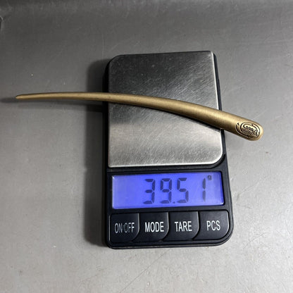 Handmade Vintage Brass Hair Pin Chinese Ziwei Talisman Hair Stick 14.6cm