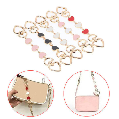 Heart Shaped Replacement Chain Strap Extender For Purse Clutch Handbag Extens-ca