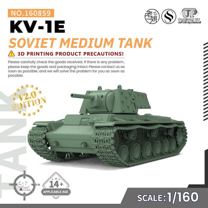 SSMODEL SS160859 1/160 Military Model Kit Soviet KV-1E Medium Tank