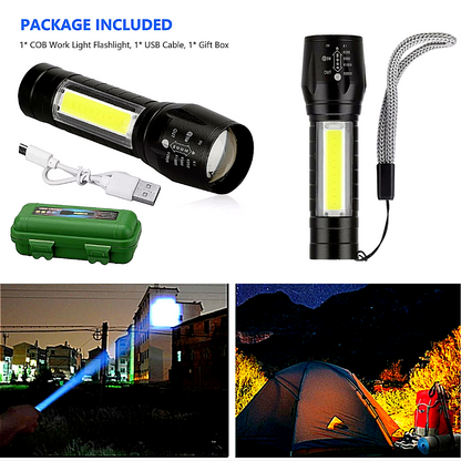 Linterna LED RecargableTactica Militar de Alta Potencia Con Lampara Incluye BOX