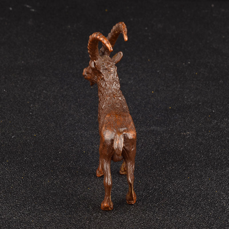 Collection Exquisite Chinese Copper sheep Statue figure tea pet table deco