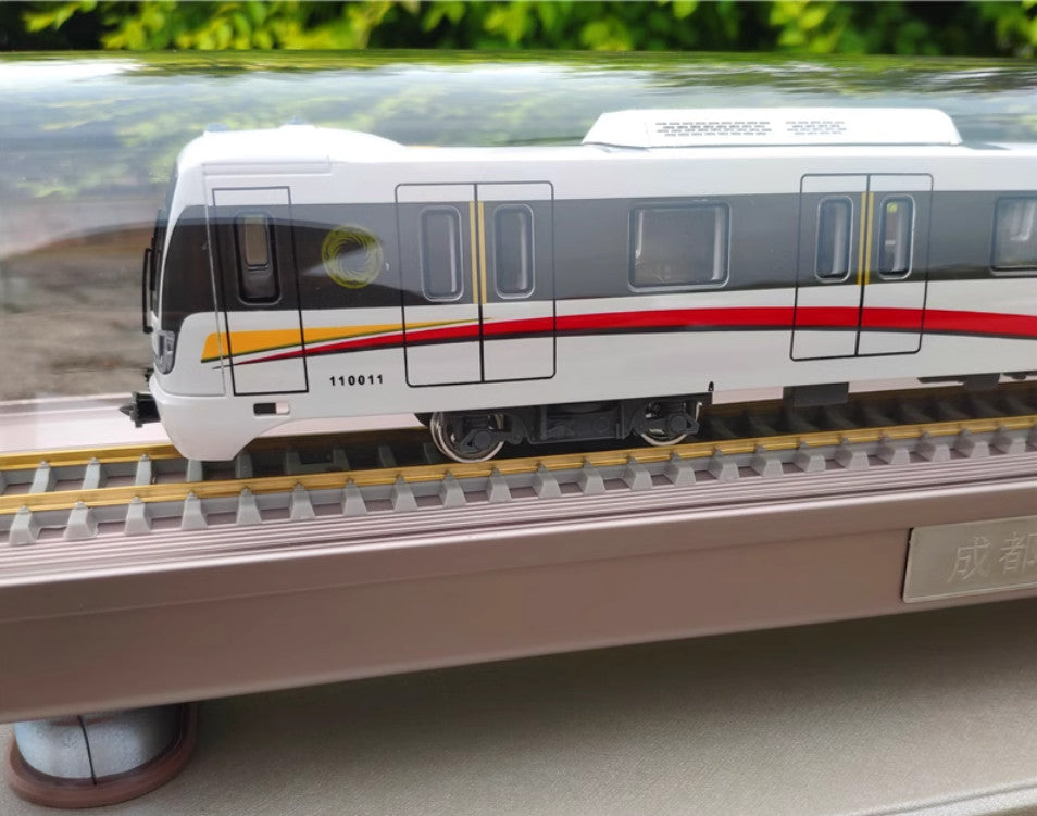 1:68 43CM Chengdu Metro Line 10 Passenger Car Trains Vehicle Diecast Model