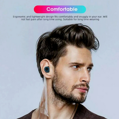 True Wireless Earbuds Bluetooth 5.1 Waterproof Headphones With Charging Case