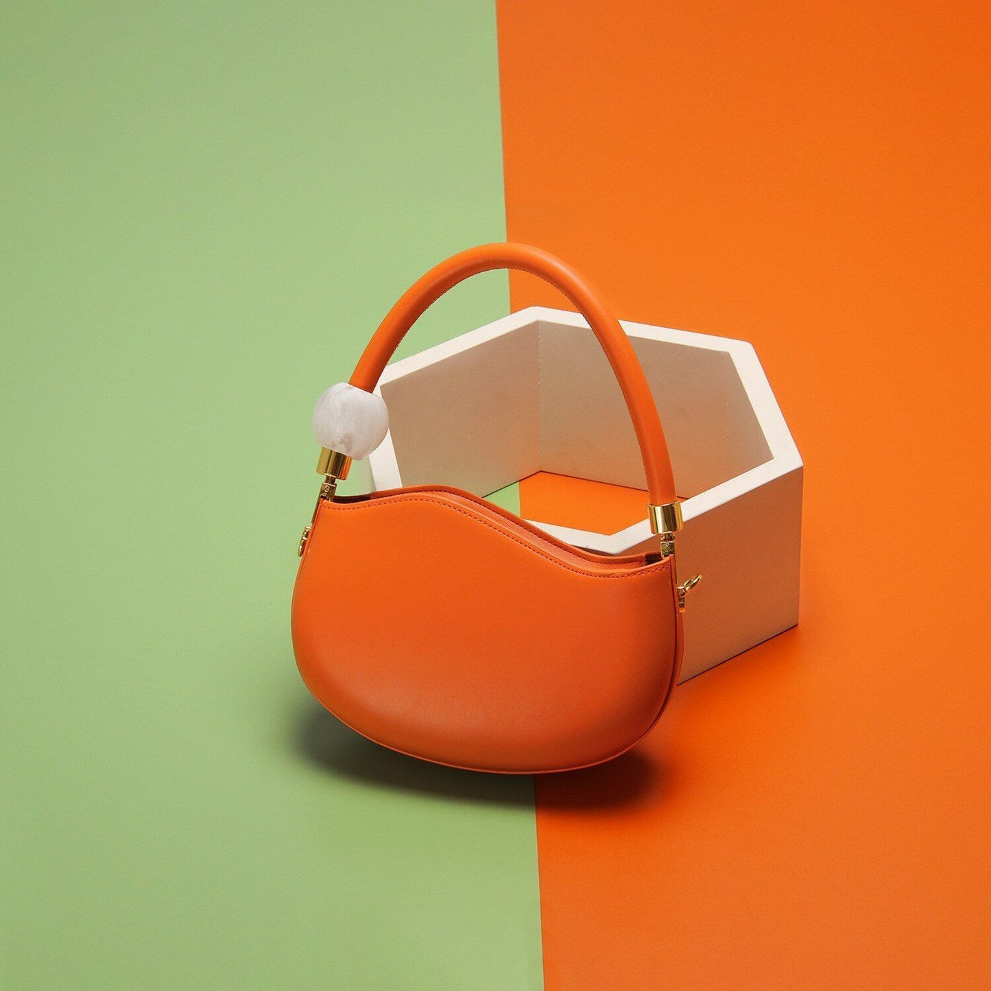 Strap Bag One Shoulder Handbag Crossbody Purse Elegant Shell Shaped 21*14*7*12CM