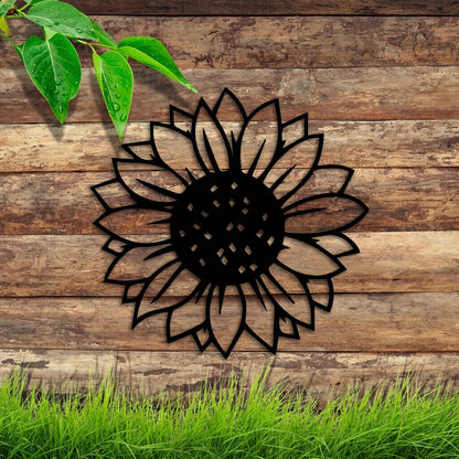 Add a Touch of Sunshine to Any Room with This Trendy Metal Sunflower Wall Art