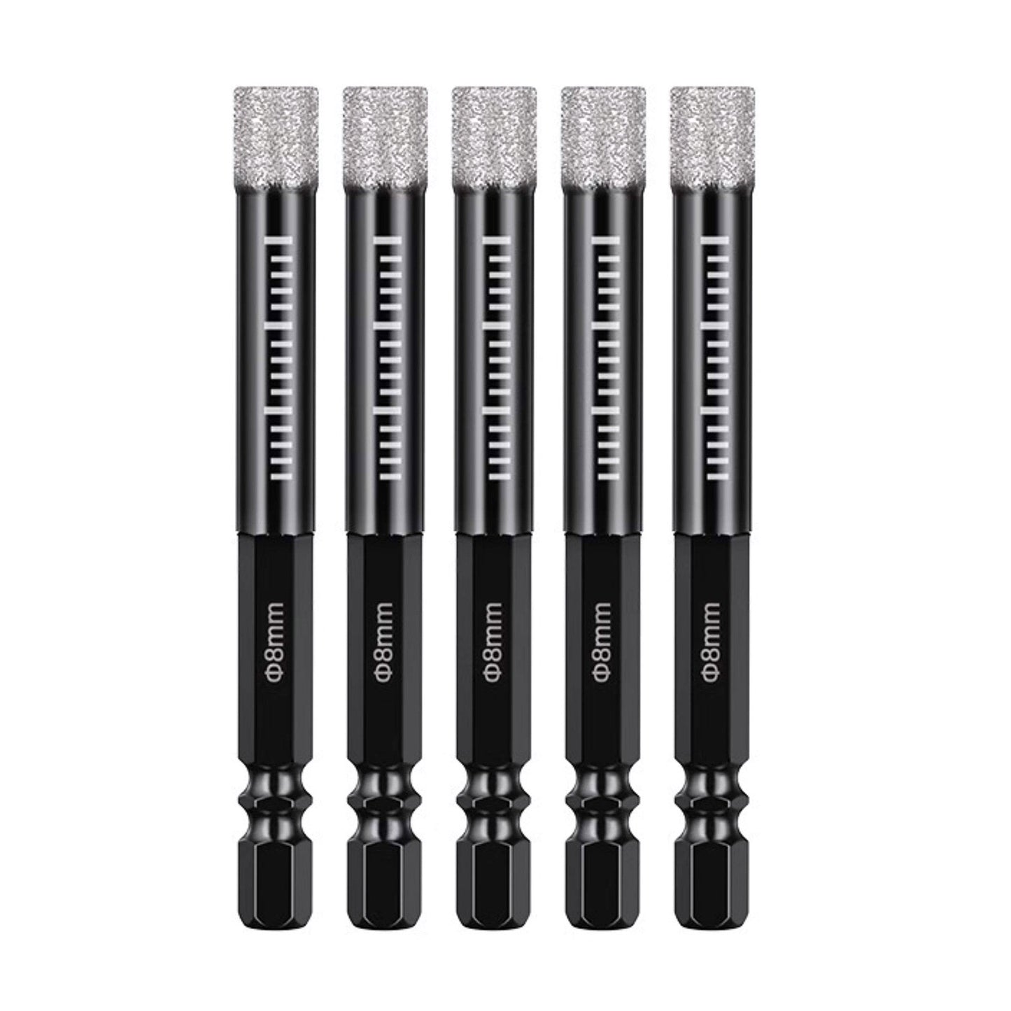 5PCS Dry Diamond Drill Bits For Porcelain Granite Tile Glass Ceramics Marble
