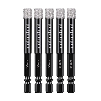 5PCS Dry Diamond Drill Bits For Porcelain Granite Tile Glass Ceramics Marble