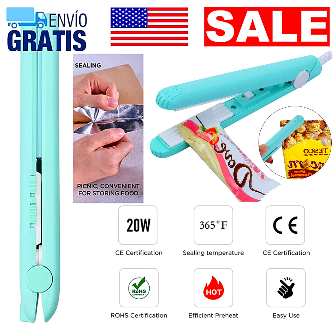 2 X Mini Heat Sealing Machine Portable Impulse Food Packing Plastic Bag Sealer