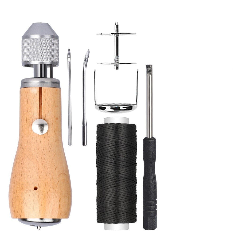 Professional Leather Sail Canvas DIY Sewing Awl Repair Tool Kit Accessories