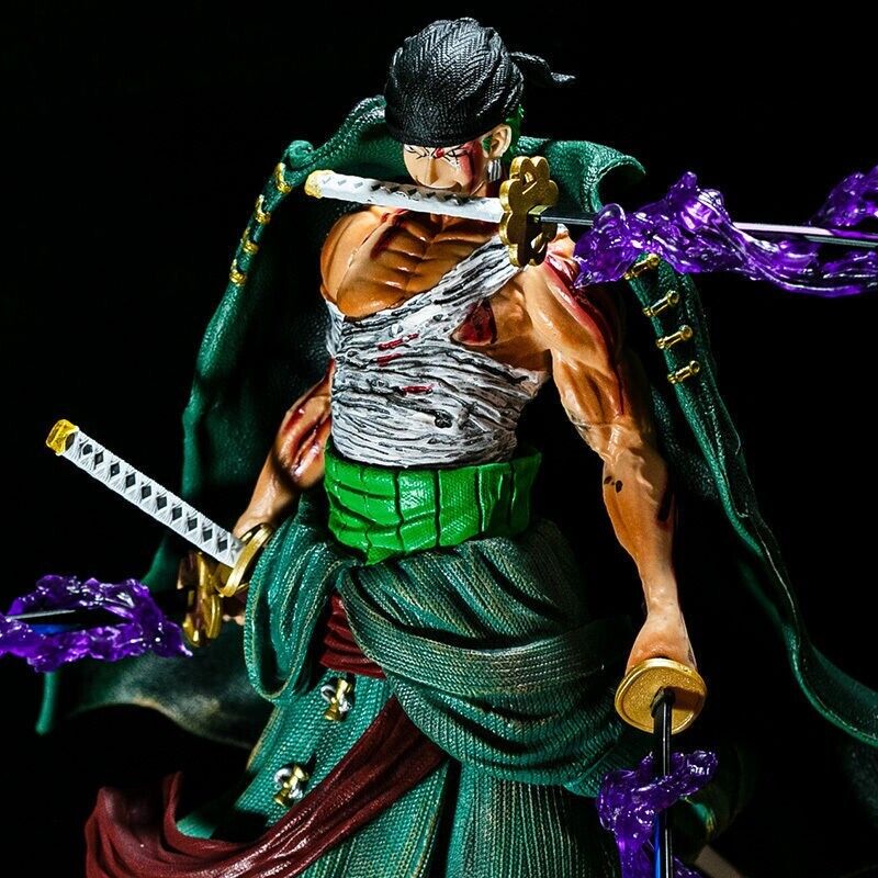 Anime One Piece Gk Bath Blood Roronoa Zoro PVC Action Figure Statue Toy 35cm