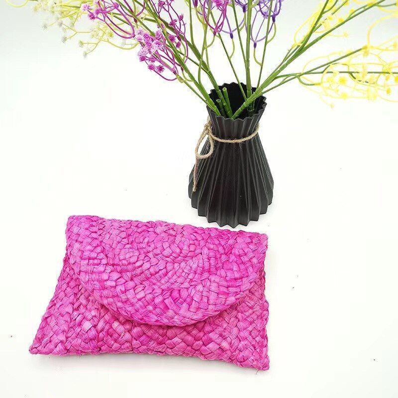 Woven Bag Clutch Bag Large-clip Handmade Bag Mobile Phone Coin Purse 27*16*2CM