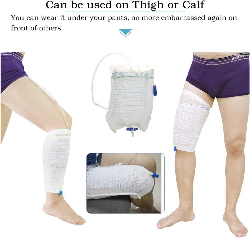 2Pcs Catheter Leg Bag Holder Fabric Catheter Sleeves Urine Leg Bag Holder Unisex