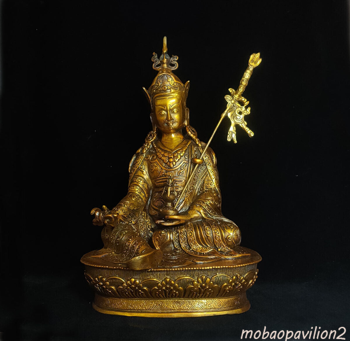 Orgyen menla Guru Padmasambhava Rinpoche Buddha Statue Vajra monks blessing
