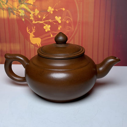 Vintage China Yixing Purple Clay Teapot Zisha Ceremony Painted Nice Teaware Rare