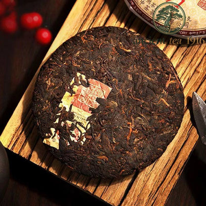 357g 2019 Ripe Tea Cake Pu'er Yunnan Chen Xiang Pu Erh Tea Cake