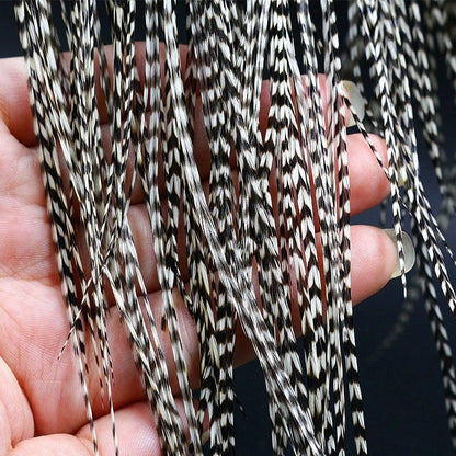 Saddle Feathers Whiting Grizzly Fly Tying Hackle 20 Set Black White Dry Rooster