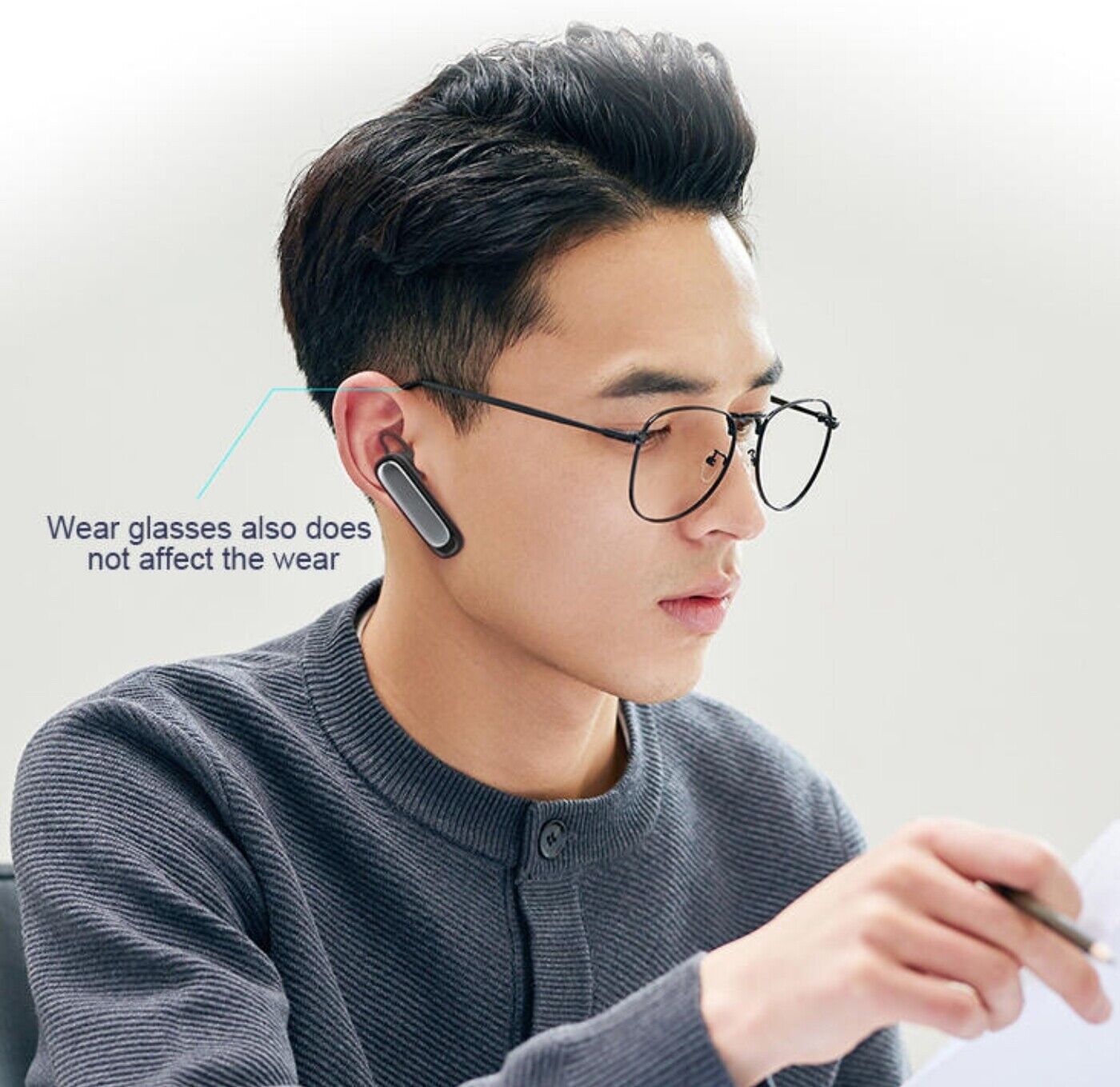 Bluetooth Driving Trucker Headset Earphone Earpiece Noise Cancelling LG12 Single