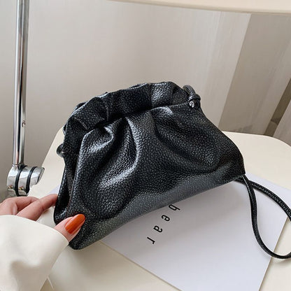 Cloud Shape Messenger Bag Synthetic Leather Crossbody Bag Evening Clutches Purse