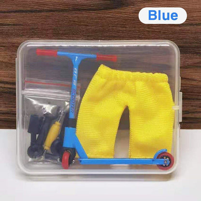 Mini Alloy Finger Scooter Model Set Interactive Leisure Activity Skateboard Kit