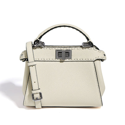 Cowhide Mini Tote Bags Women Handbags Hand Crossbody Shoulder Bag