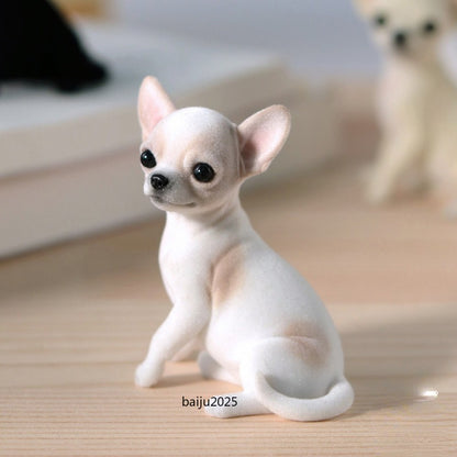 2.36" Simulation Chihuahua-Mini Animal Dog Statue Desktop Decoration Gift