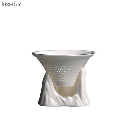Mountain Peak Jade Porcelain Tea Filter Strainer Creative Teahouse Ceramic