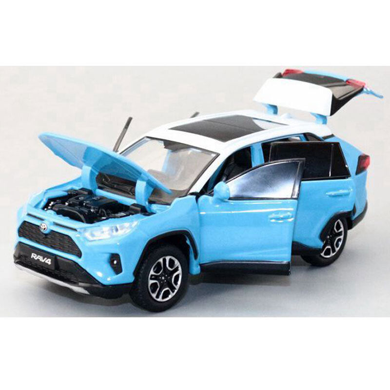 1/32 RAV4 Model Toy Car Alloy Metal Diecast Toy Vehicle Boys Toys for Kids Gifts