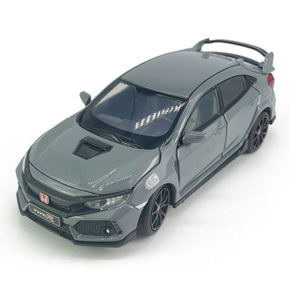 1/32 Honda Civic Type R Model Car Diecast Toy Cars Toys for Boys Kids Gifts Gray