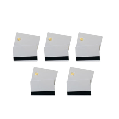 10* Blank Smart Card Sle4442 Chip W/Magnetic Strip Hico 3 track Sublimation PVC/