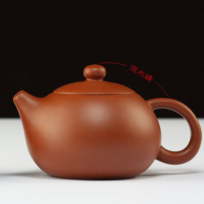 Tea Pot & 2 Cups Matching Tea Cup Xishi Pot Marked Yixing Zisha Purple Clay Pot