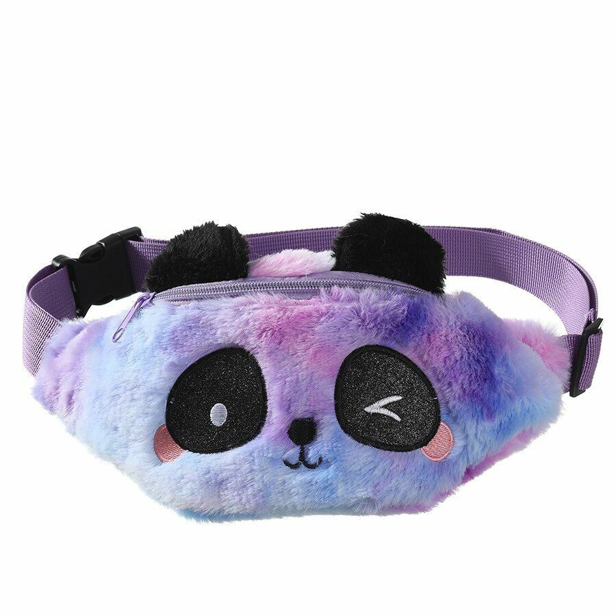 Children's Pack Unicorn Fanny Girls Waist Bag Plush Toy Belt Color Cartoon Purse