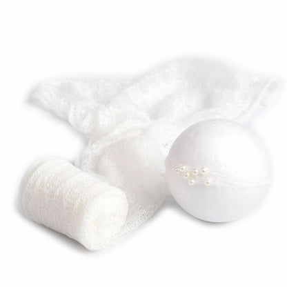 Baby Photography Wrap Blanket 2 Pcs Props Stretch Knit Photo Newborn Headdress