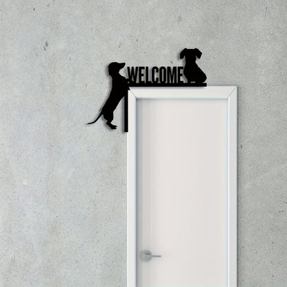 Wiener Dog Welcome Metal Wall Art Dachshund Pet Lover Gift Home Decor