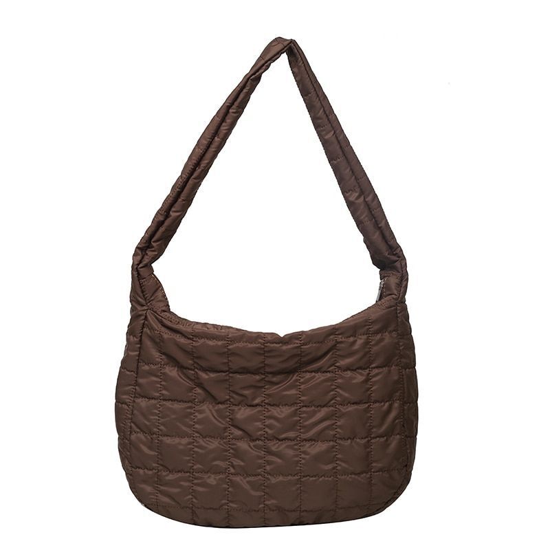 High Quality Cotton Feather Down Shoulder Bag Winter Handbags Tote Messenger Bag