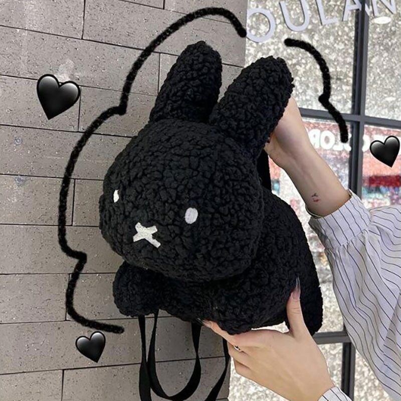 Miffy Doll Fashion Shoulder Bag Female Kawaii Plush Miffy Rabbit Cartoon Bag US